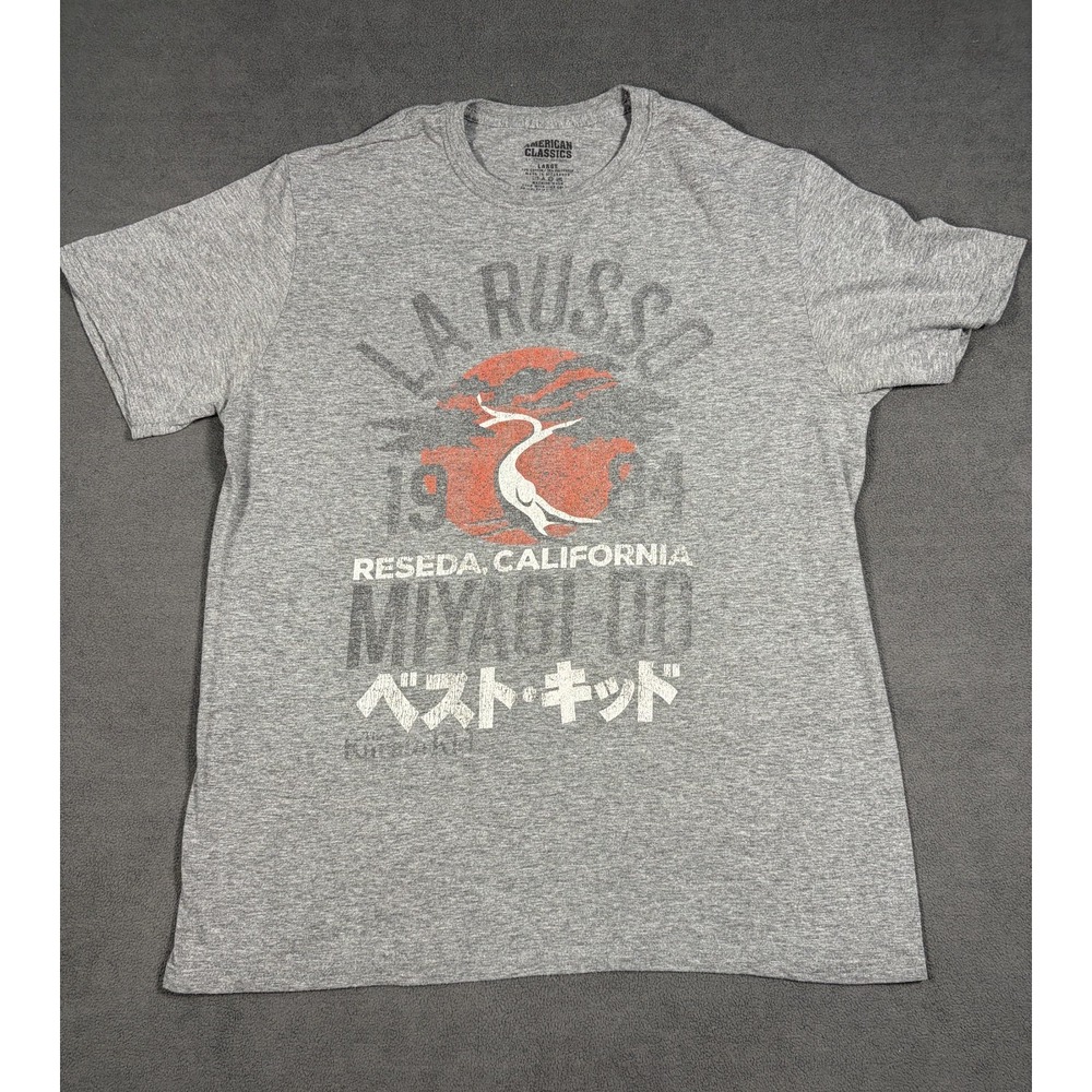 American Classic Shirt Men L Gray The Karate Kid Movie LaRusso Reseda California